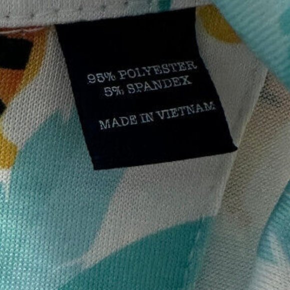 Construct Golf Shirt Aqua Green Palms & Tiger Sz XL - Picture 5 of 9